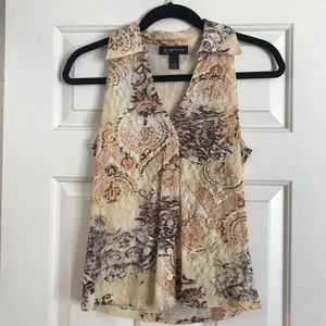 INC Women’s sleeveless blouse top size S NWOT